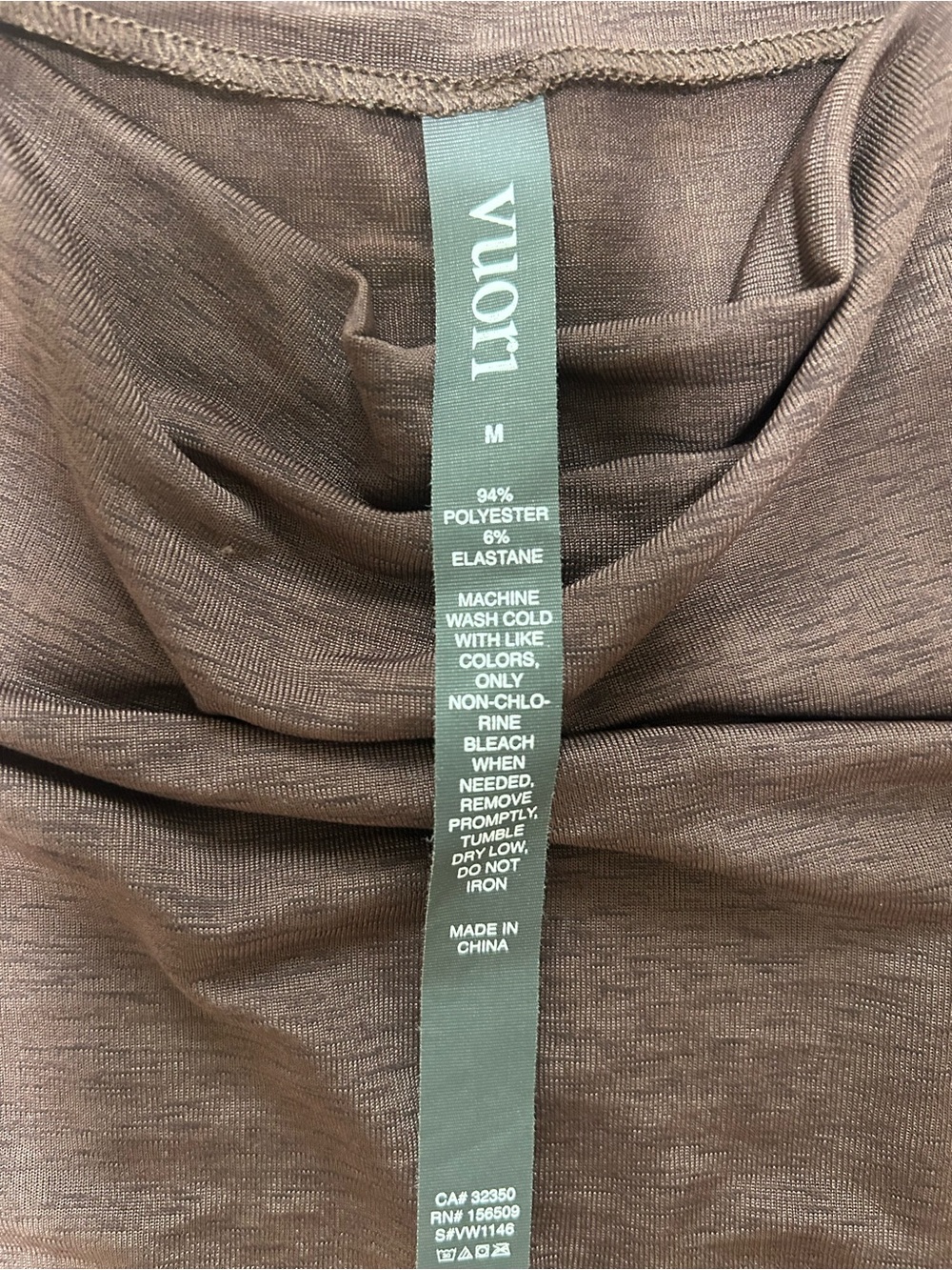 Vuori light weight burgundy ruched high neck Sleeveless Top - Women's - Picture 3 of 3